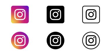 Yuvarlak köşeli popüler sosyal uygulamaların simgesi. Sosyal medya simgeleri, tasarım vektörü koleksiyonunuz için şeffaf arkaplanlar üzerinde modern tasarımlardır.