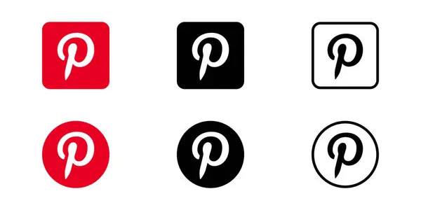 Pinterest logo simgesi, sosyal medya Pinterest uygulama simgesi şeffaf bir arkaplan üzerinde