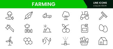 Çiftçilik, tarım, ekoloji, çiftlik, geri dönüşümlü, temiz, bilim, tarım, felç. Vektör illüstrasyonu