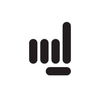Logo bir işaret parmağı benzersiz tasarım minimalisti
