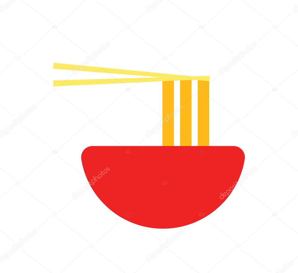Illustration logo ramen unique design with blank background