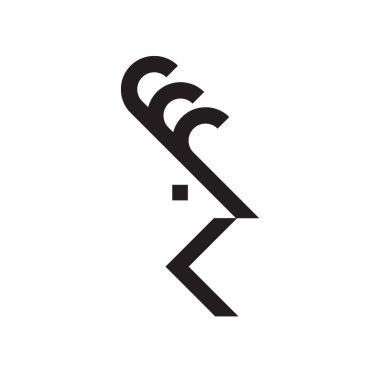 Logo kartalı çizgi vuruşu minimalisti