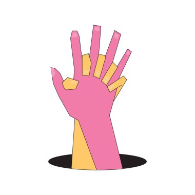 İllüstrasyon el retro pop sanatına yardım eder