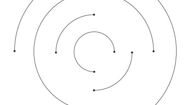 Çizim çizgisi dairesel teknoloji eşsiz tasarım