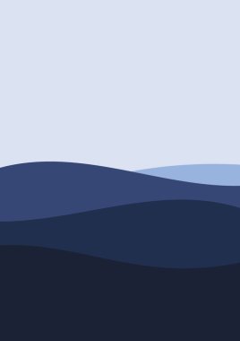 Deniz yüzeyinin derin mavi eşsiz tasarımı