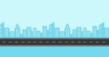 Sokak hareketli video animasyon şehri manzarası