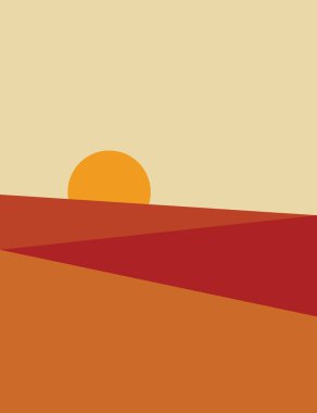 Resim duvarı tasarımı çöl manzarası