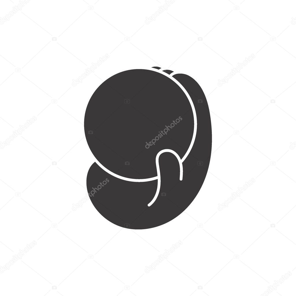 Logo hand hold ball simple isolated