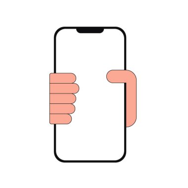 Resimli el telefonu izole edildi.