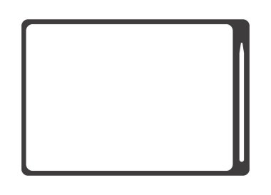 Şablon kalem sekmesi tasarımı benzersiz izole