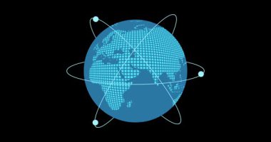 Video animasyon küresi teknolojisi döndürme molekülü