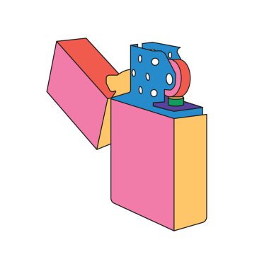 Çizim hafif geçmişe dönük özgün tasarım