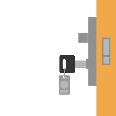 Kapalı kapılar üzerindeki resimleme anahtarı benzersiz tasarım