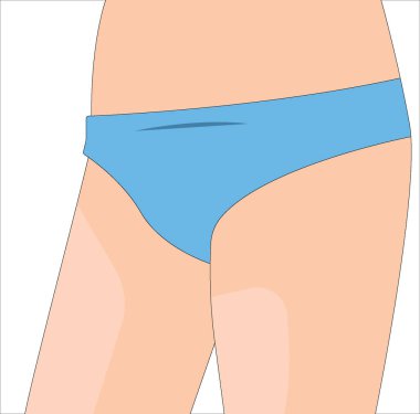 İç çamaşırlı illüstrasyon adamı.