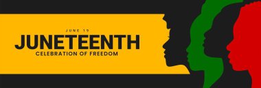 Haziran 'ın Günü. Özgürlük ya da Özgürlük Günü. Yıllık Amerikan bayramı afişi. Vektör illüstrasyonu