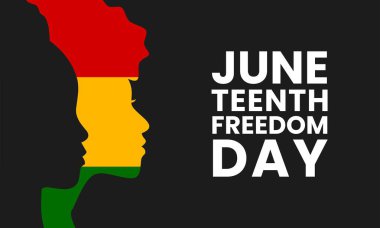 Haziran 'ın Günü. Özgürlük ya da Özgürlük Günü. Amerikan tatil geçmişi. Vektör illüstrasyonu