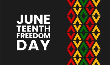 Haziran 'ın Günü. Özgürlük ya da Özgürlük Günü. Amerikan tatil geçmişi. Vektör illüstrasyonu