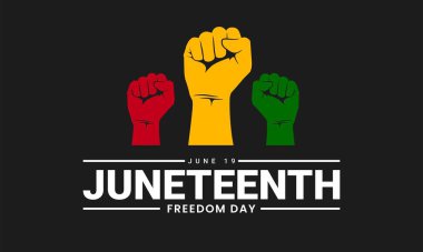 Haziran 'ın Günü. Özgürlük ya da Özgürlük Günü. Amerikan tatil geçmişi. Vektör illüstrasyonu