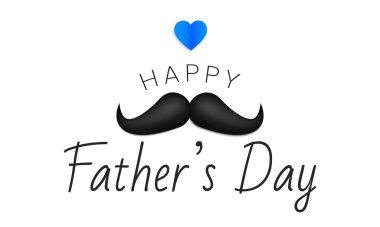 Mutlu Babalar Günü afiş tasarımı. Babalar Günü tebrik mesajı geçmişi. Vektör illüstrasyonu