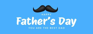 Bıyıklı babalar günü geçmişi. Babalar Günü şablon tasarımı. Vektör illüstrasyonu