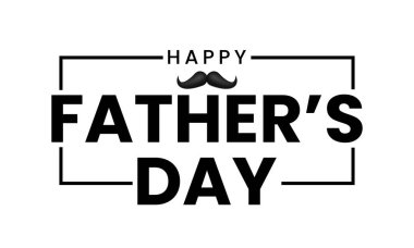 Babalar Günü 'nün şablonu kutlu olsun. Babalar Günü tatili geçmişi. Vektör illüstrasyonu