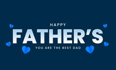 Babalar Günü 'nün şablonu kutlu olsun. Babalar Günü tatili geçmişi. Vektör illüstrasyonu