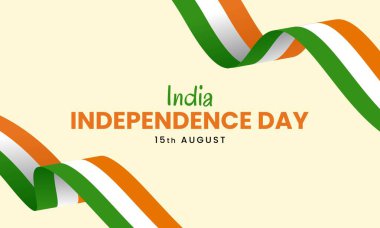 Mutlu Hint Bağımsızlık Günü, 15 Ağustos. Hindistan tatil konsepti arka plan tasarımı. Vektör illüstrasyonu