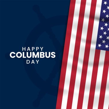 Columbus Günü tasarım geçmişin kutlu olsun. Vektör illüstrasyonu