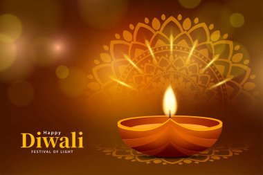 Mutlu bayramlar. Hint Diwali festivali kutlama geçmişi. Işık bayrağı tasarımı festivali. Vektör illüstrasyonu