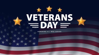 Gaziler Günü kutlamaları. Hizmet eden herkesi onurlandırmak. 11 Kasım. Vektör illüstrasyonu