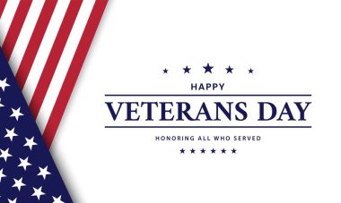 Gaziler Günü, hizmet edenleri onurlandırma günü. Amerikan ulusal bayramı. Birleşik Devletler Gaziler Günü kutlama tasarımı. Vektör illüstrasyonu