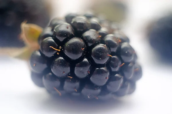 Black Suculento Blackberry Close Amoras — Fotografia de Stock