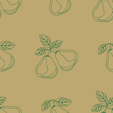 armut, pürüzsüz desen, meyvesiz armut vektör dokusu