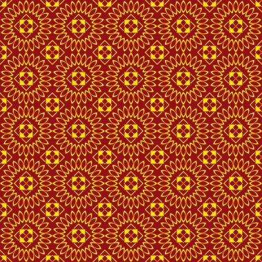 Parlak altın tonlarında çarpıcı bir kabile deseni, kırmızı yakut arkaplan ile örülü çiçek desenli. Kabile battaniyesi dizaynı, etnik arka plan için doğal desenlerin, geometrik desenlerin karışımı.