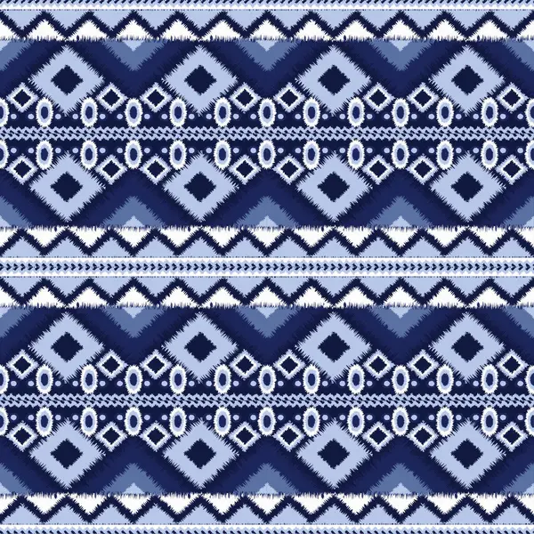 Mavi kot ve mavi taşta kusursuz desenler var. Geometrik dizayn ve tekrarlanan bohem baskısı. Moda, kumaş, gömlek, ev dekorasyonu, giysi ve sari için mükemmel modern bir kabile tekstili..