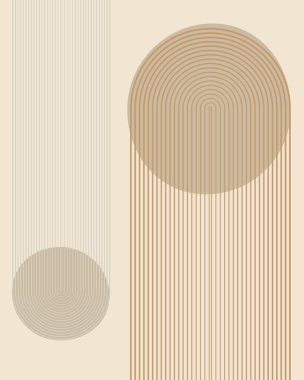 Bu boho minimal tasarımı soyut daireler, modern kemerler ve toz pembe vektör ve minimalist geometri ve basit çizgi sanatı ile güçlendirilmiş taş bej ve yumuşak taupe nötr bir desen içerir..