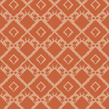 Geleneksel el işçiliğinden esinlenilmiş kabile elmas motifleri içeren sıcak ve sade bir kil örgü deseni. Bohem tekstil ürünleri, çömlek ambalajı ve doğal kabile iç mekanları için mükemmel..