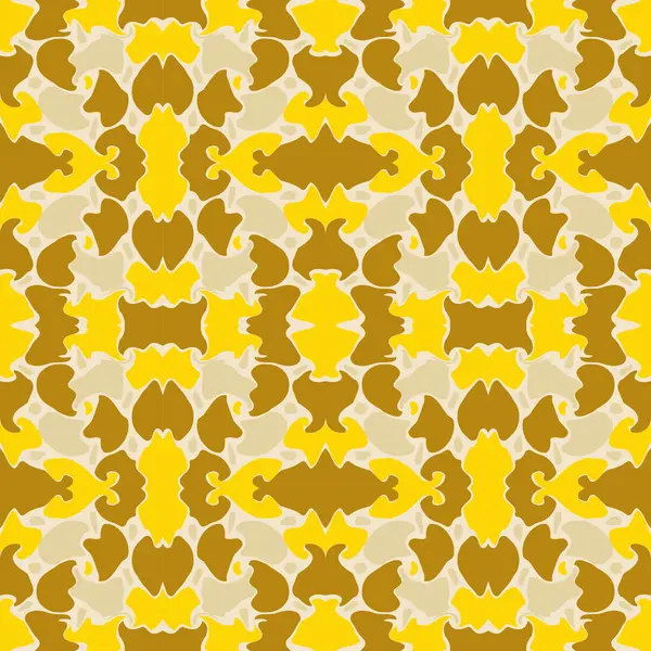 Yumuşak bej, saf altın ve koyu renk kumaş dokuma motifleriyle, kabile derisi ve tekstil esinlenerek, sokak kıyafetleri, gençlik mobilyaları, kafe iç dekorasyonları için uygun organik sıvı desenleri var.