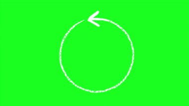 Yeşil ekran arkaplanlı ok canlandırması