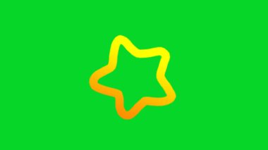 yeşil ekranda yıldız animasyonu