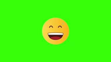 Yeşil ekranda Emoji Canlandırılmış Simgesi