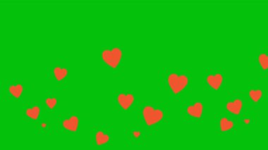 Yeşil ekran krom anahtarında aşk animasyonu