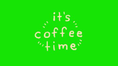 Yeşil ekranda kahve animasyonu