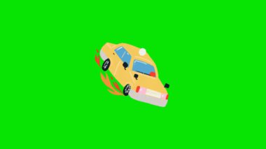 Taksi animasyonu kn yeşil ekran