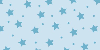 Yıldızlı ve benekli kusursuz desen. Yeni çocuk için şirin bebek tasarımı. Bebek odası dekoru, bebekler için desen