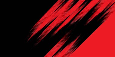 İş tasarımı için arka plan, kontrast kırmızı ve siyah renk şablonu. Teknoloji tarzı. Reklam için kullanabilirsin, spor posterleri için.,