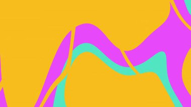 Sarı, pembe ve deniz mavisi renkli canlı ve soyut bir tasarım. Özgeçmiş için uygun