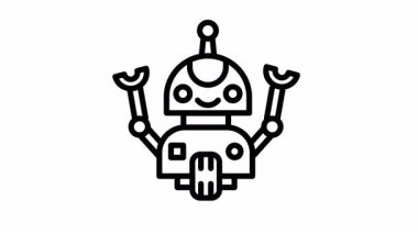Teknoloji ve robotik tasarımlar ya da görsellerdeki fütüristik kavramlar için mükemmel bir animasyon robotu.