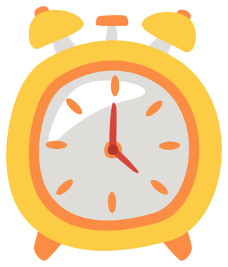 Çizgi film Alarm Saati Simgesi