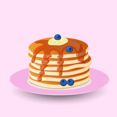 Pembe arka planda yaban mersini şuruplu krepler..